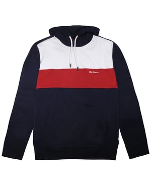 Ben Sherman Panelled Mens Navy Hoodie
