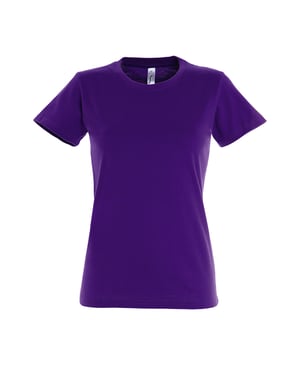 SOLS Dames/dames Imperial Heavy Short Sleeve T-Shirt (Donkerpaars)