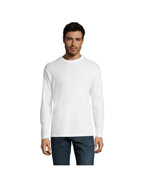 SOLS Heren Monarch T-shirt met lange mouwen (Wit)