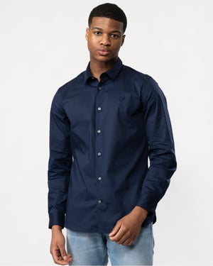Lyle & Scott Heren Lange Mouwen Slim Poplin Overhemd
