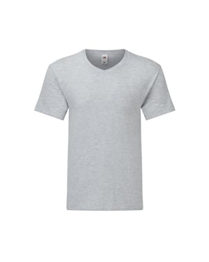 Fruit of the Loom Heren Iconic 150 V Hals T-shirt (Heide Grijs)
