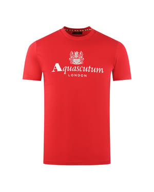 Aquascutum London Aldis Brand Logo Red T-Shirt