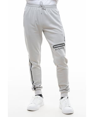 D-Rock Mens Joggers with D-Rock Logo Side Zipper Pocket Ribbed Cuff
