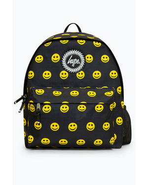 Hype Unisex Iconic Smile Black Backpack For School