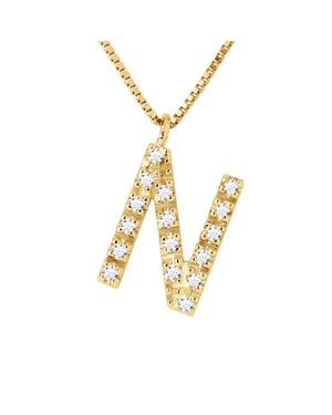 DIADEMA - Halsband med diamanter - N - Gul guld