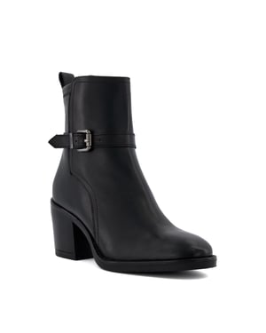 Dune Ladies Prance - Buckled Block-Heeled Ankle Boots