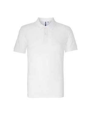 Asquith & Fox Mens Organic Classic Fit Polo Shirt (White)