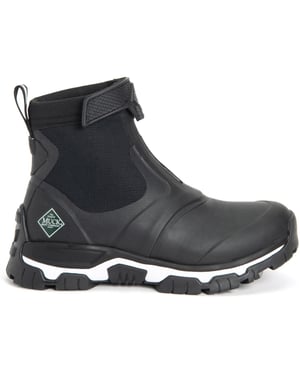 Muck Boots Apex Mid Zip Rubber Black/White Wellington Boots