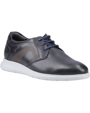 Pod Aston Leer Heren Navy Veterschoenen