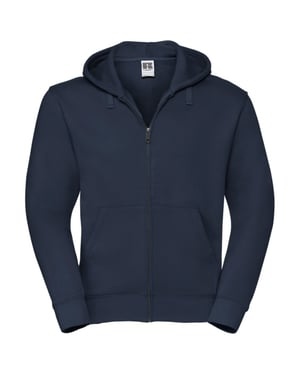 Russell Heren Authentieke Sweatshirt met volledige ritssluiting / Hoodie (Franse marine)