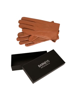 Barneys Originals Gift Boxed Tan Classic Leather Glove