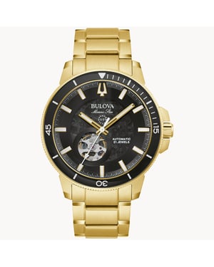 Bulova Marine Star Men's Gold Watch 97A174