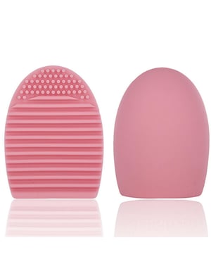 Envie Silicone Egg Sponge Scrubber Make-Up Brush Cleaner Pink