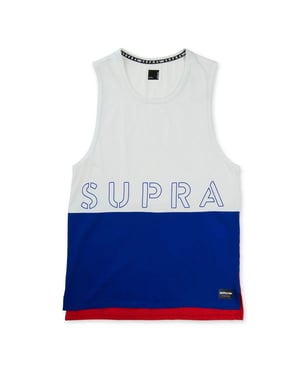 Supra Colour Block Round Neck Tank Top Mens Branded Vest 102176 117