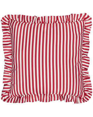Wylder Nature Millie Ruffle Striped Outdoor Cushion Cover