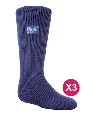 Heat Holders - Set van 3 thermo wintersokken voor kinderen - Diepblauw