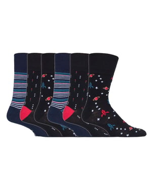 Gentle Grip - 6 Pairs Mens Gentle Grip Non Elastic Socks - MGG548