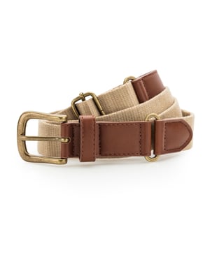 Asquith & Fox Heren Fauxleer en Canvasgordel (Khaki)