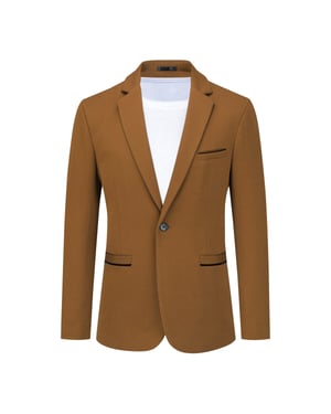 Kostymkavaj för män Slim Fit Coat Business Daily Blazer Coffee