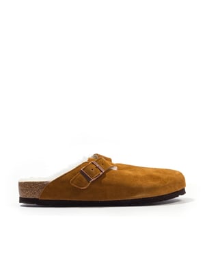 Birkenstock Boston Shearling Mink Slippers