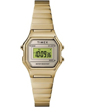 Timex Classic Digitale Mini Dames Gouden Horloge TW2T48000