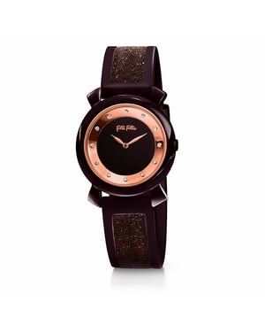 Folli Follie Ladies Watch  Quartz  brown  pink gold