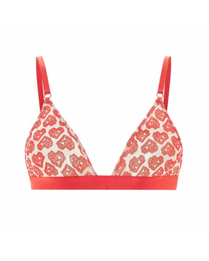 Nicce Verstelbaar Wit/Rood AOP Hart Dames Triangle Bralette 211 2 15 09 0469
