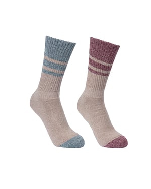 Trespass Dames/dames Hadley Wandelschoenen Sokken (2 paren) (Vuren Groen/Donkerkersen)