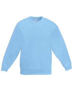 Fruit Of The Loom Kids Unisex klassieke 80/20 set-in sweater (Hemel Blauw)