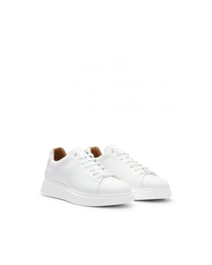 BOSS Orange Bulton Runn Mens Polished Leather Trainers With Rubber Outsole