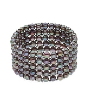 Armband 5 Rijen Echte Zoetwaterparels 4 mm