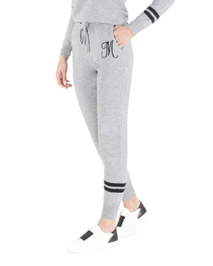 Crown Of Edinburgh Cashmere Track Pants Morningside Grey M