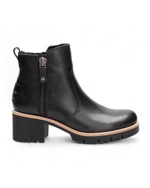 Panama Jack Women's Black Trav B2 Leather Ankle Boots
