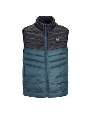 Jack & Jones Mens Sleeveless Gilet – Zipper Closure and High Neck