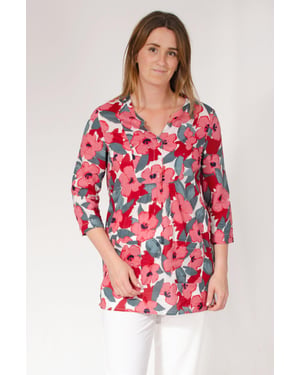 Floral Bloom Pink Tunic Top