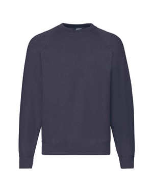 Fruit of the Loom Unisex klassisk raglansweatshirt för vuxna (Djupt marinblått)