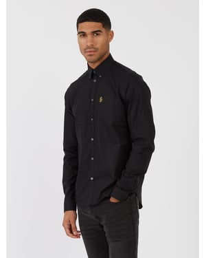 Luke 1977 Telford Tailored Fit Smart Shirt Black
