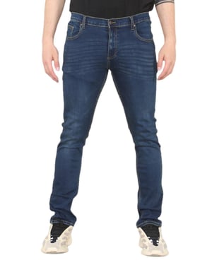 MYT Mens Skinny Fit Jeans Stretch Denim in Dark Blue