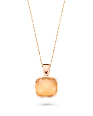Orphelia 'Isabella' Dames 925 Sterling Zilveren Ketting met Hanger - Roze ZH-7198/OR
