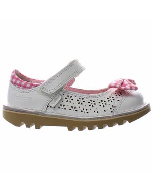 Kickers Kick Bowtie 2 Kids White Shoes