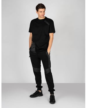 Les Hommes T-shirt Oversize Herr Svart
