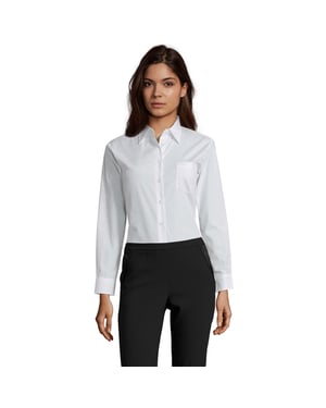 SOLS Dames/Dames Executive Poplin Business Blouse met lange mouwen (Wit)
