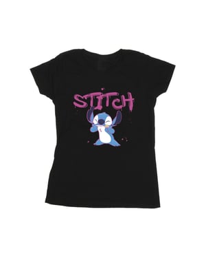 Disney Dames/Dames Lilo And Stitch Graffiti Katoenen T-Shirt (Zwart)