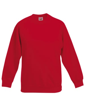 Fruit of the Loom Kinder Unisex Trui Met Raglan Mouwen (2 stuks) (Rood)