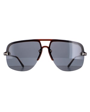 Tom Ford Aviator Mens Shiny Light Brown Blue Grey Hugo 02 FT1003