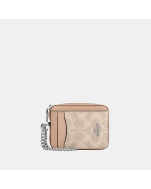 Zip Card Case in Signature Canvas
