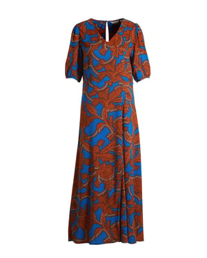 B.Young jurk BYJOSA met all-over print terra/blauw