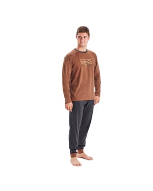 Winterpyjama lange mouw ronde hals MU1 heren