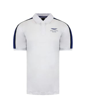 Hackett Aston Martin Racing Mens White Polo Shirt