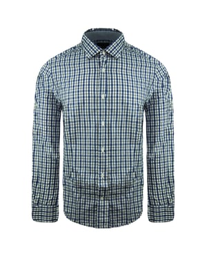 Eden Park Paris Slim Heren Blauw/Wit Overhemd